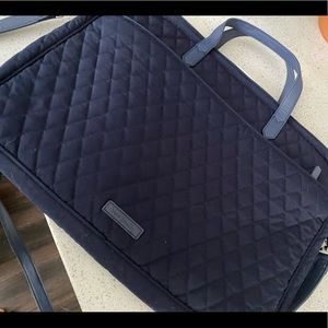 Vera Bradley Quilted Navy Laptop Bag